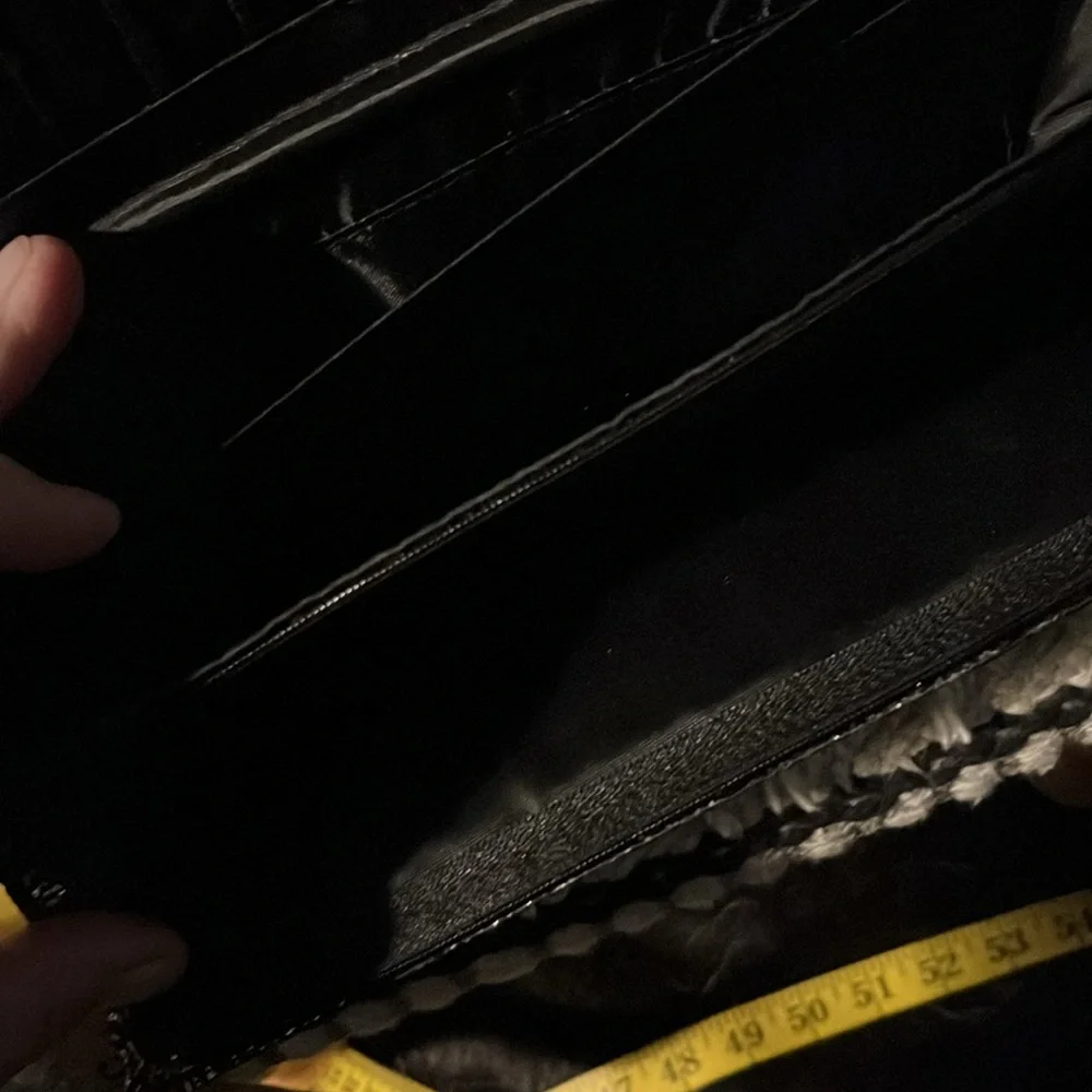 Black & Gold Fabric Evening Bag